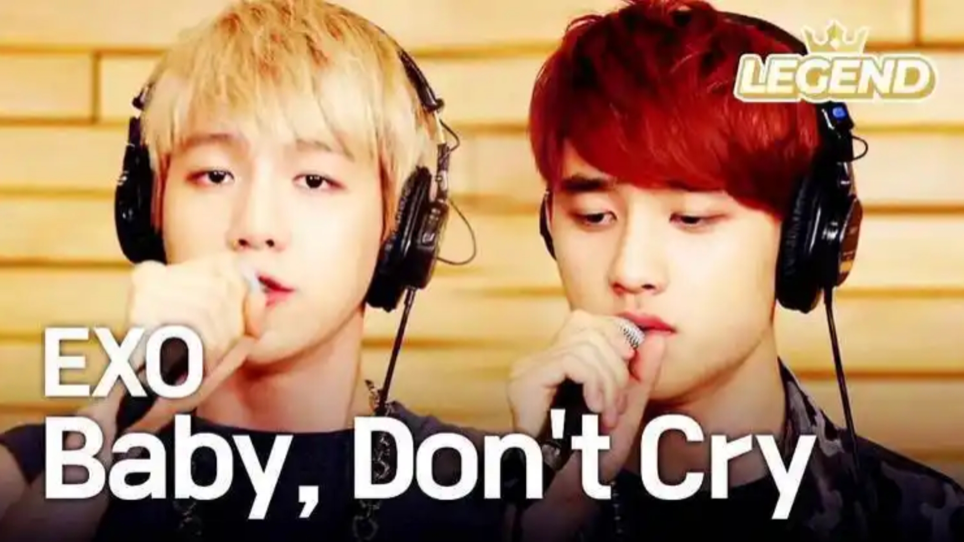 [图]EXO【Baby Don't Cry】录音棚版！