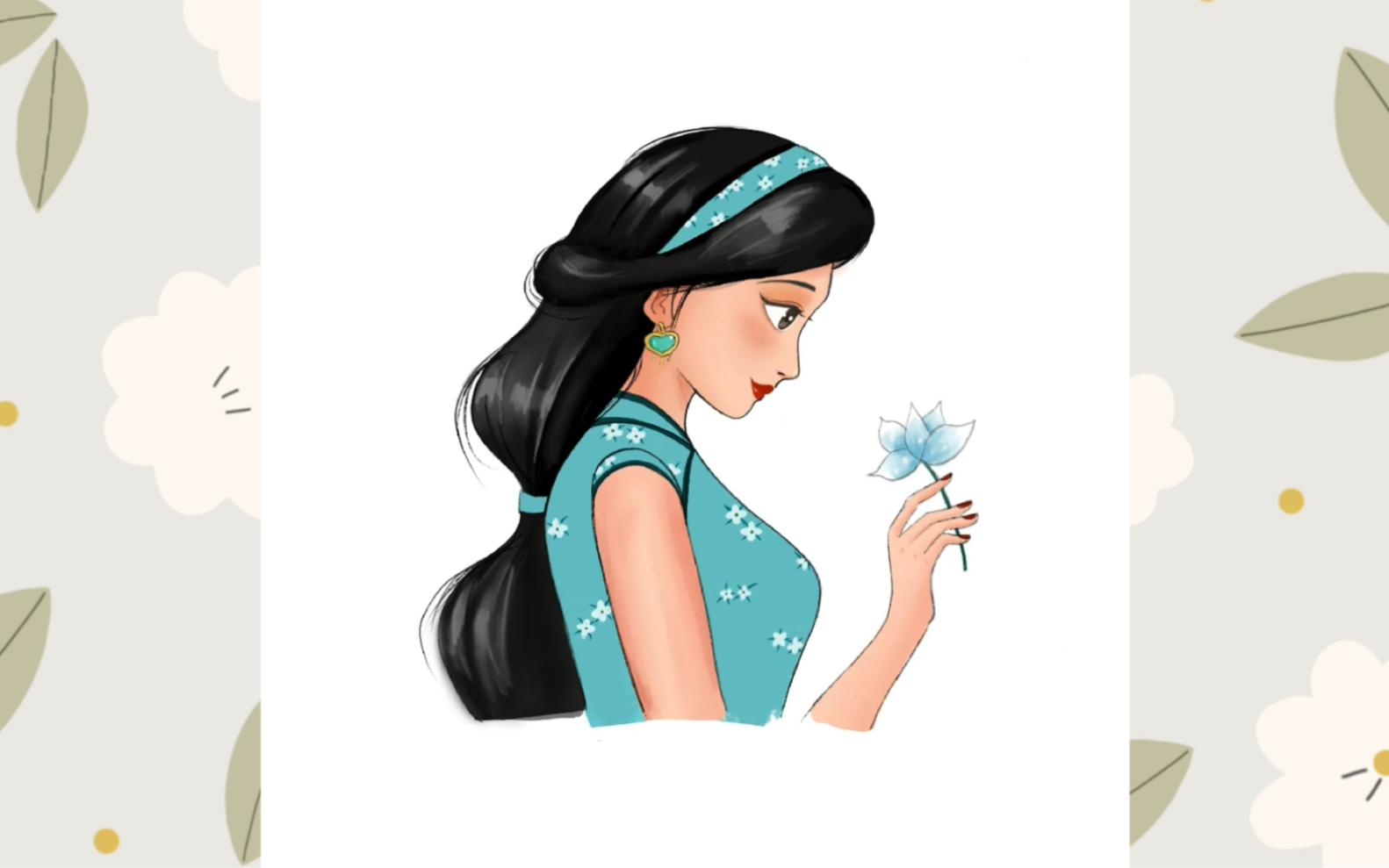 【procreate】迪士尼公主茉莉板绘画过程