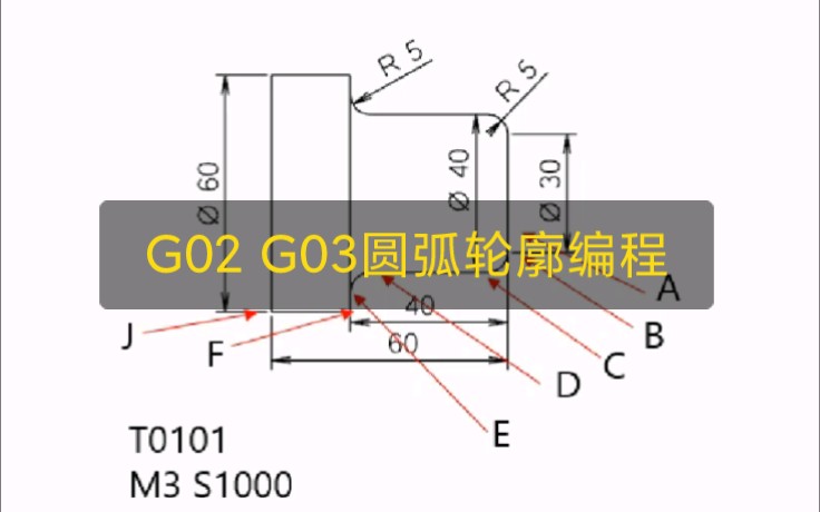 G02 G03 圆弧轮廓编程哔哩哔哩bilibili