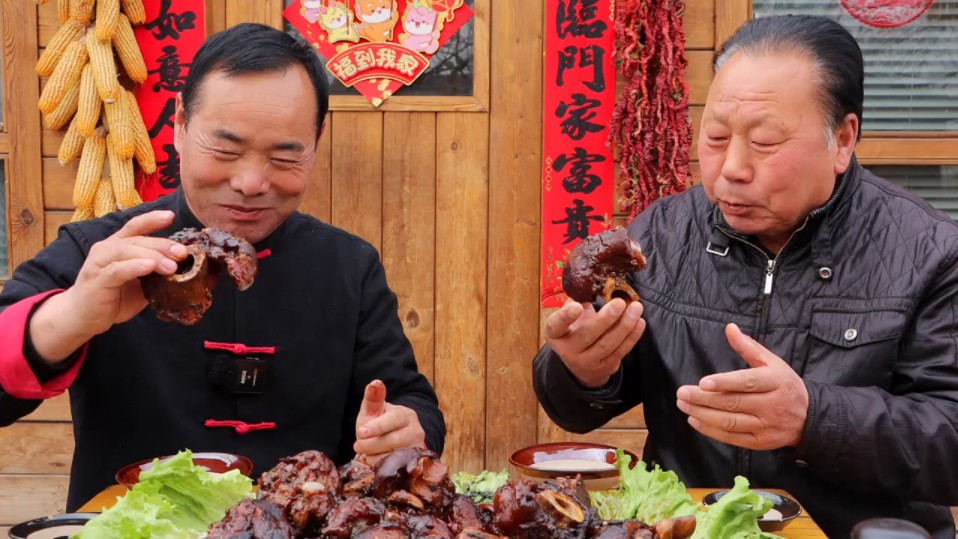 食叔做一大锅崩锅牛蹄子,太香了麻辣鲜香味道好极了哔哩哔哩bilibili