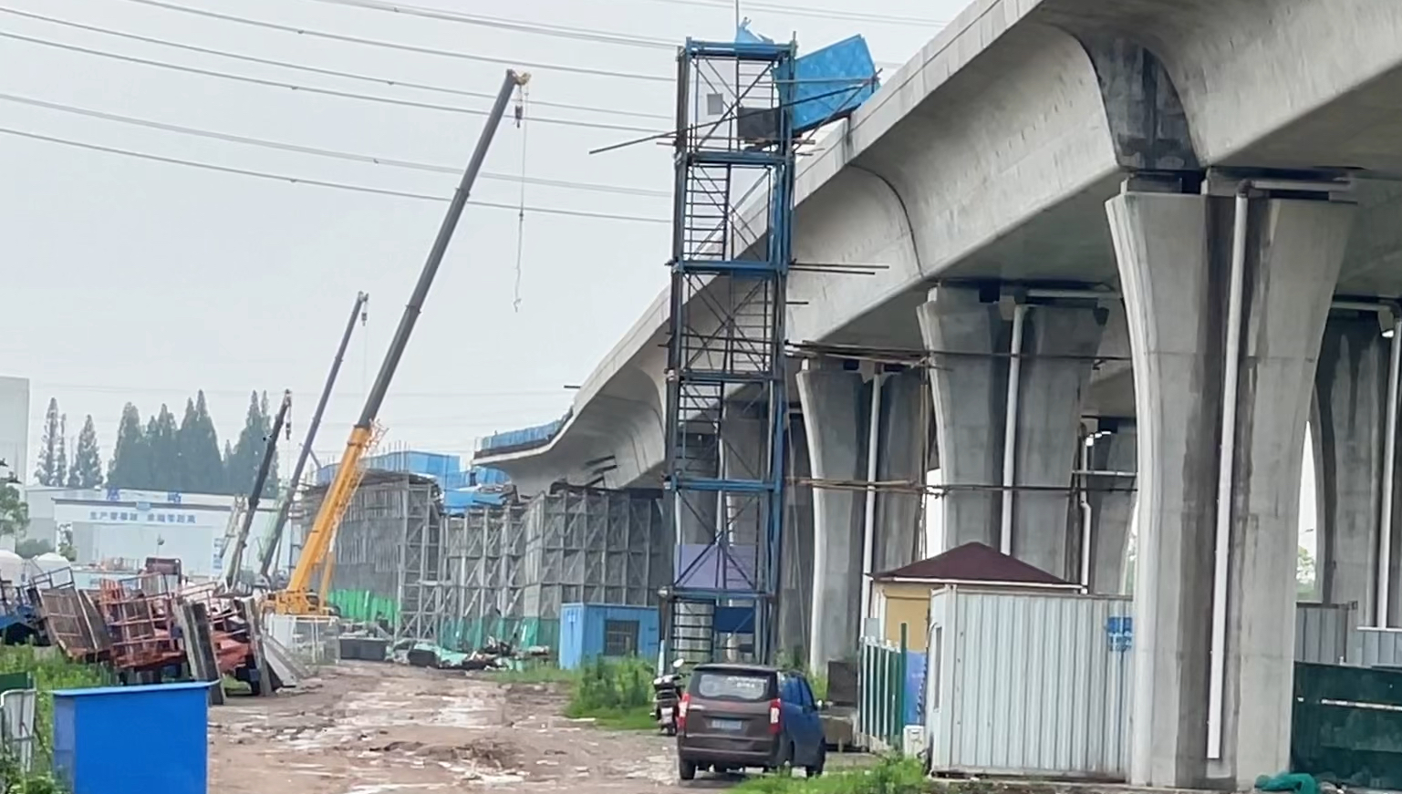 宁马城际铁路马鞍山段慈湖站施工现场:2024.7.2.哔哩哔哩bilibili