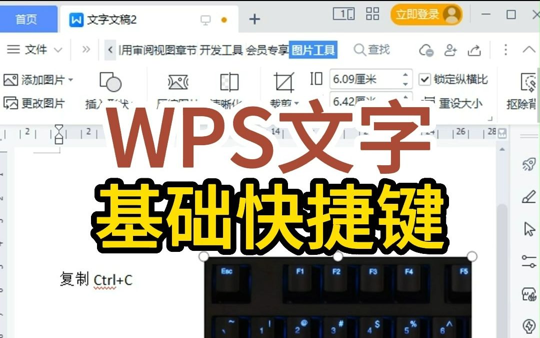 WPS文字入门,基础快捷键,想不会都难哔哩哔哩bilibili