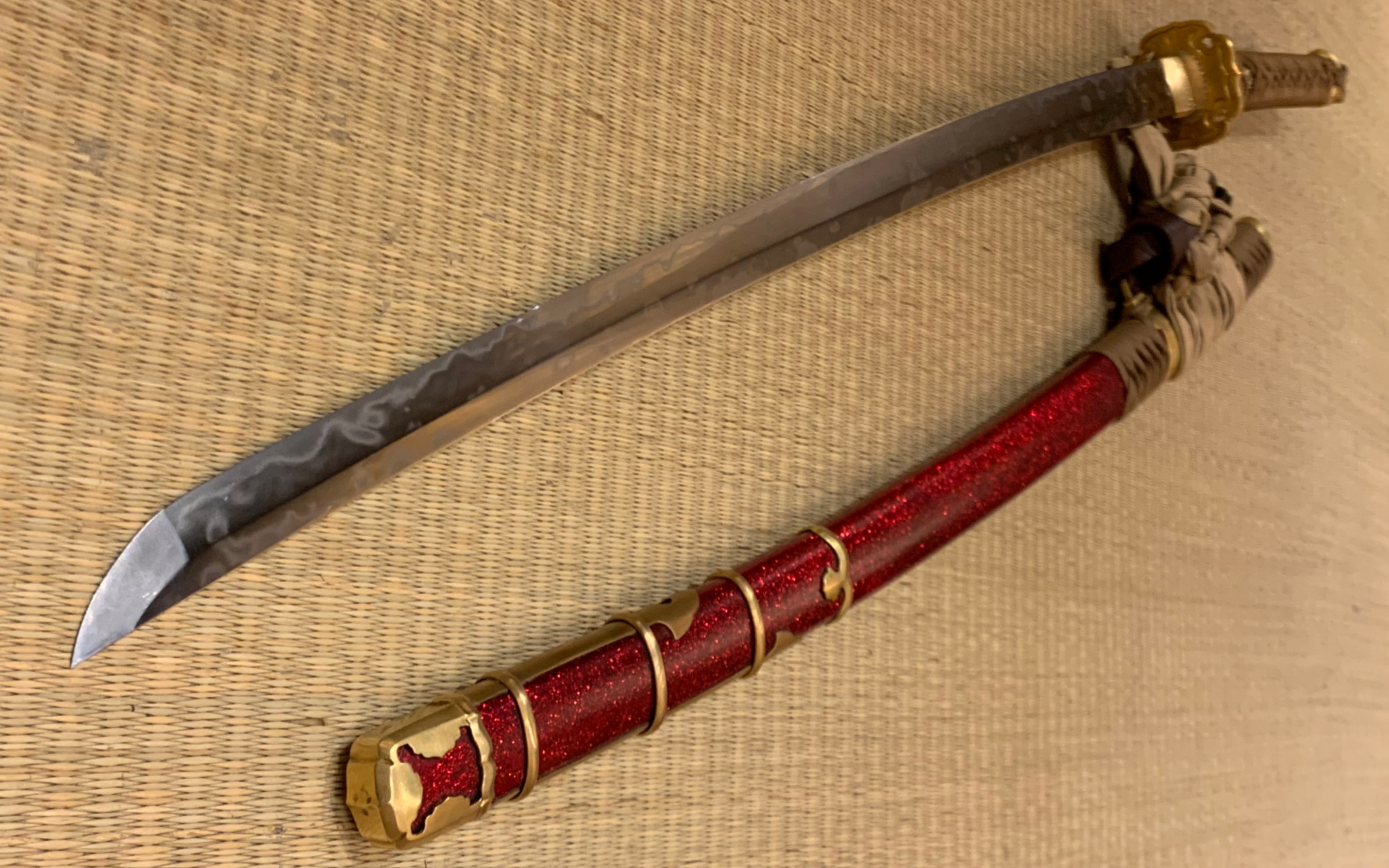 喧哗上等刀剑堂-玉钢柾目肌皆烧兵库锁太刀