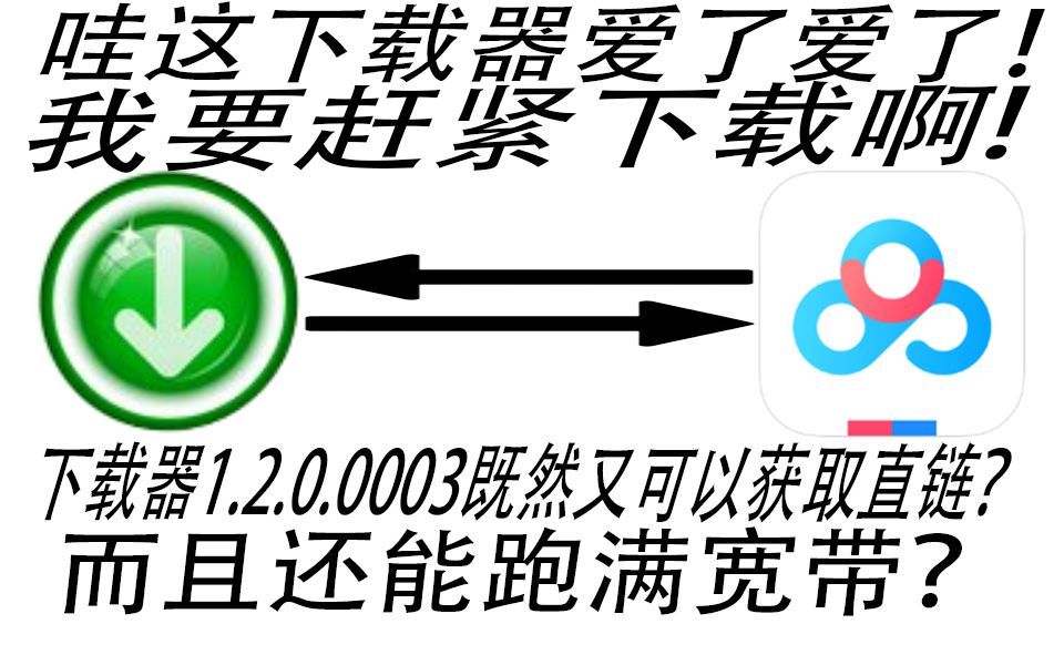 [图]下载器1.2.0003大更新百度云直链获取且跑满宽带