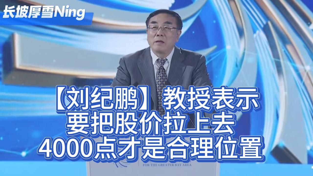 【刘纪鹏】教授表示要把股价拉上去,4000点才是合理位置哔哩哔哩bilibili