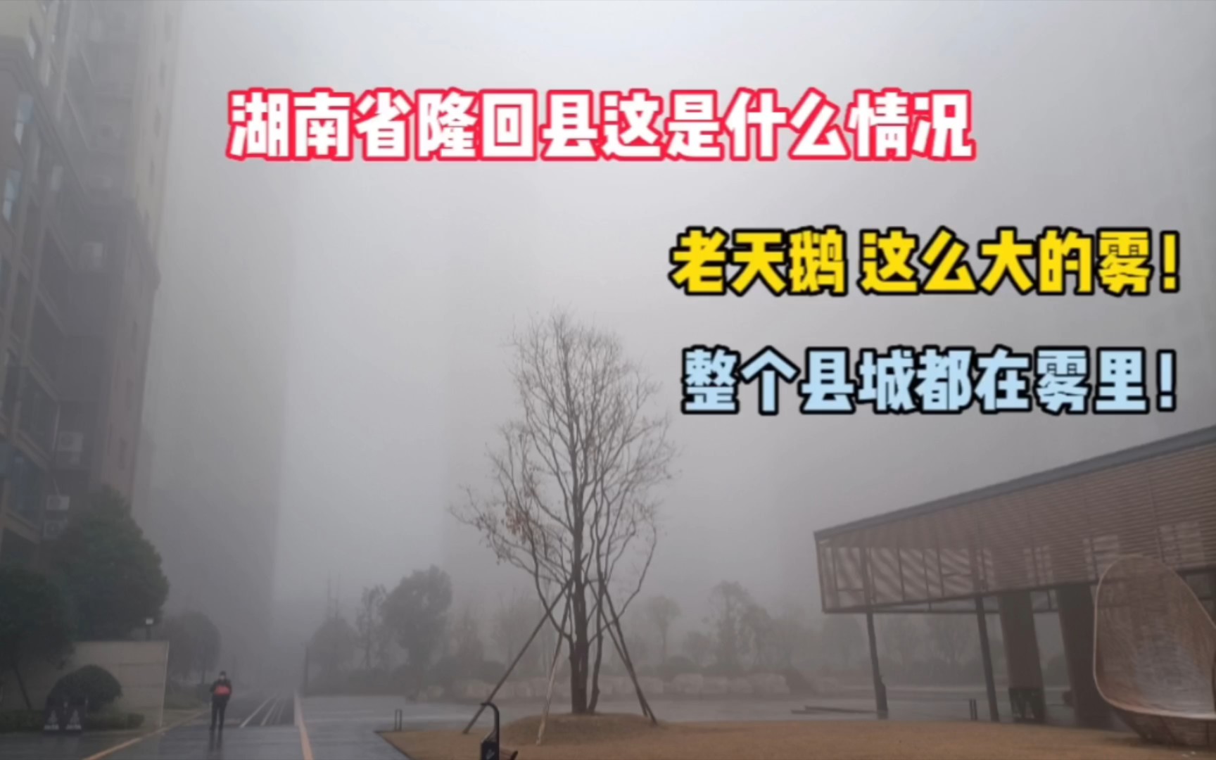 [图]湖南省隆回县这是咋了？这大雾天气整个县城都看不清了，啥情况？