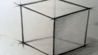 【素描教学】零基础素描教学，正方体的画法