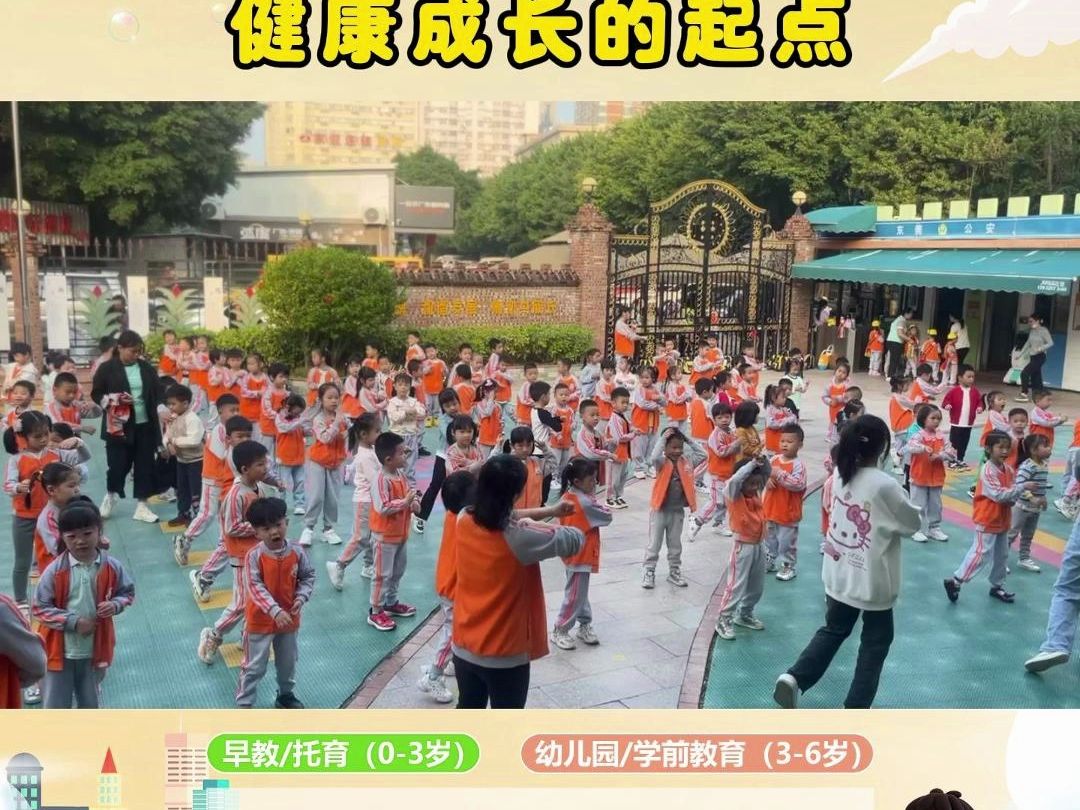 東莞南城山莊幼兒園早操,健康成長的起點!