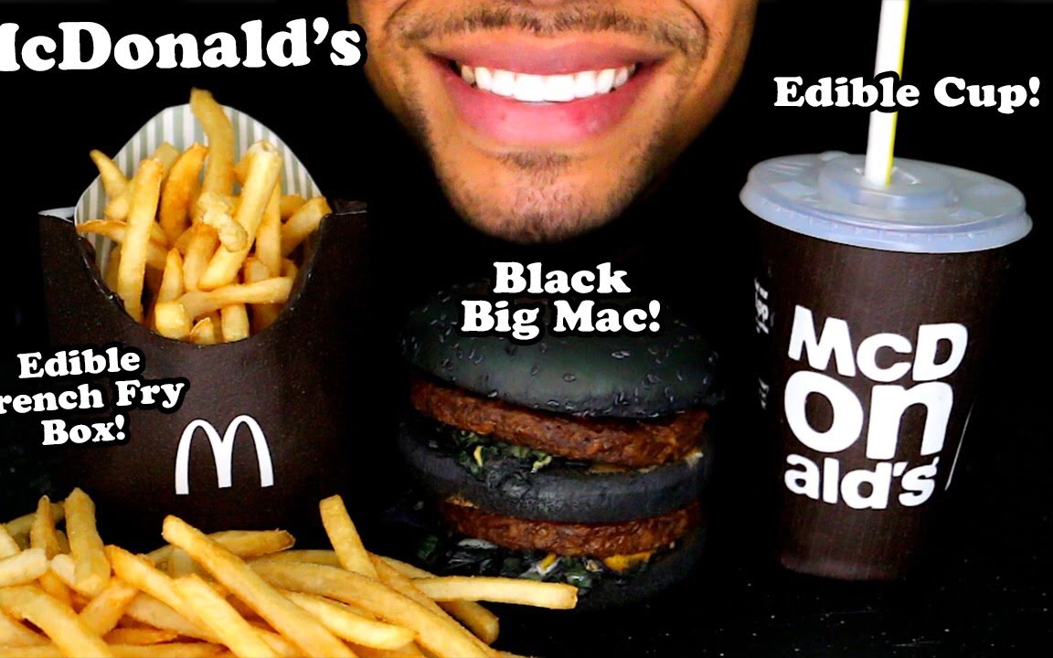 76jerry76麦当劳可食用薯条盒可食用饮料杯04黑色巨无霸汉堡