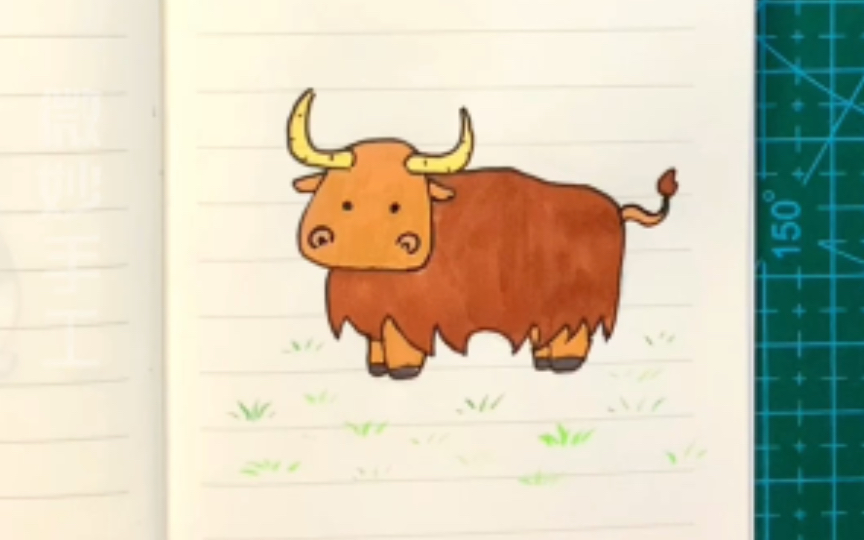 藏牦牛简笔画图片