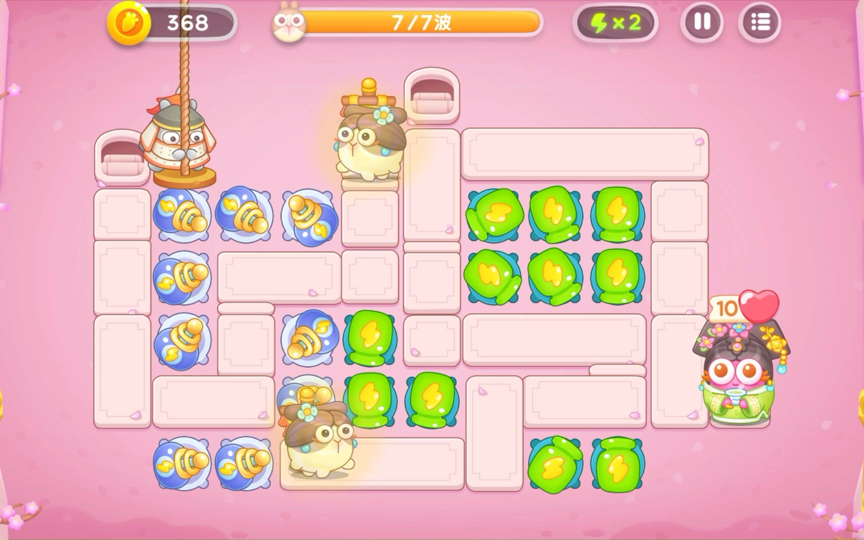 《保卫萝卜4》l9-71(秋妃传第71关)金萝卜全清参考攻略