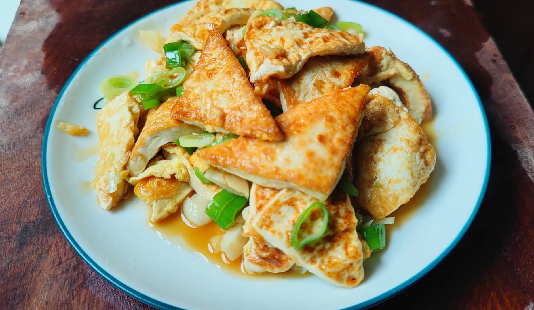 香浓软嫩香煎嫩豆腐,这样吃豆腐,更香!好吃的家常菜