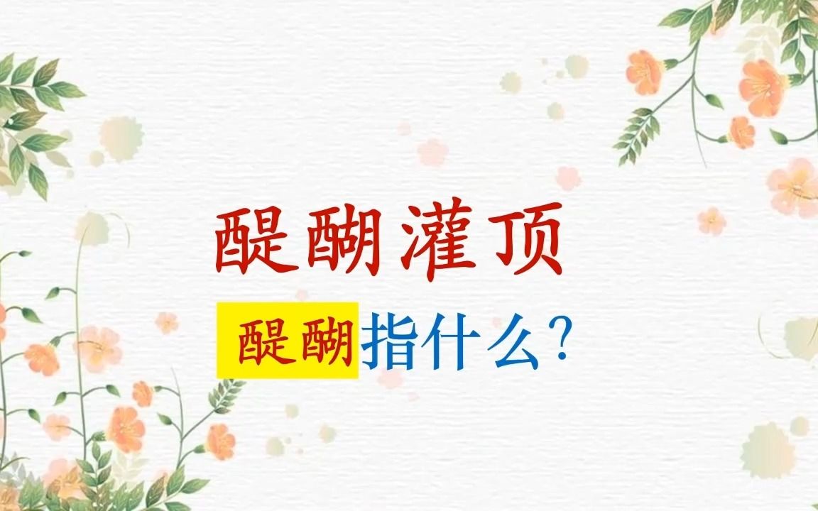 每天一个成语92|“醍醐灌顶”中的“醍醐”什么意思?哔哩哔哩bilibili