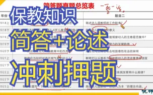 Download Video: 【教资笔试】幼儿园科目二：保教知识与能力—简答+论述冲刺押题