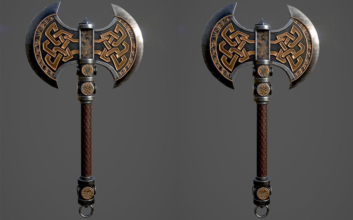 【3dmax建模】零基础斧头武器布线制作教学