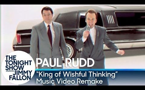 [图]【吉米肥伦今夜秀】Jimmy Fallon and Paul Rudd Recreate "King of Wishful Thinking" Music