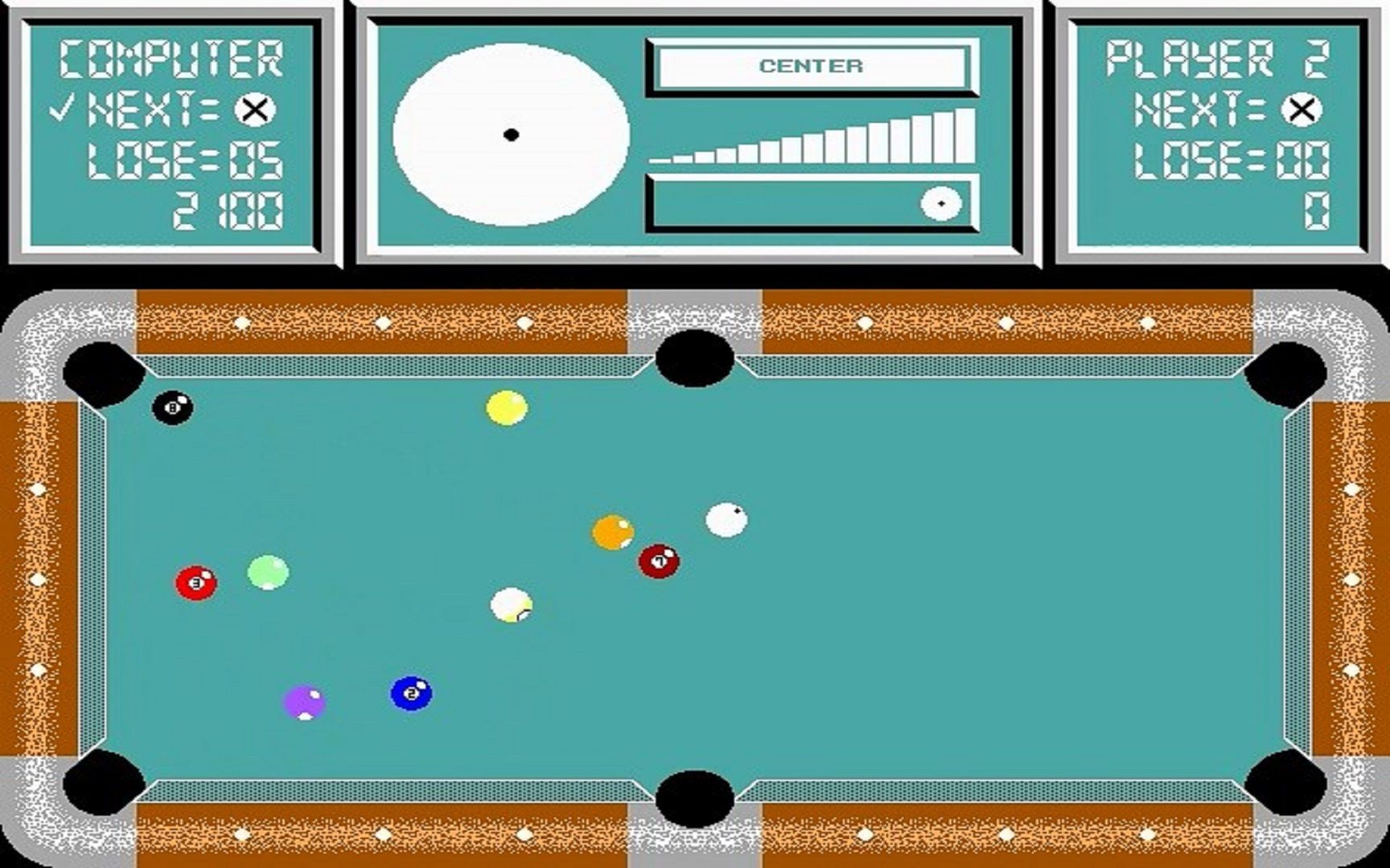 撞球补习班dos台球桌球小游戏电脑单机经典怀旧球类体育运动休闲娱乐