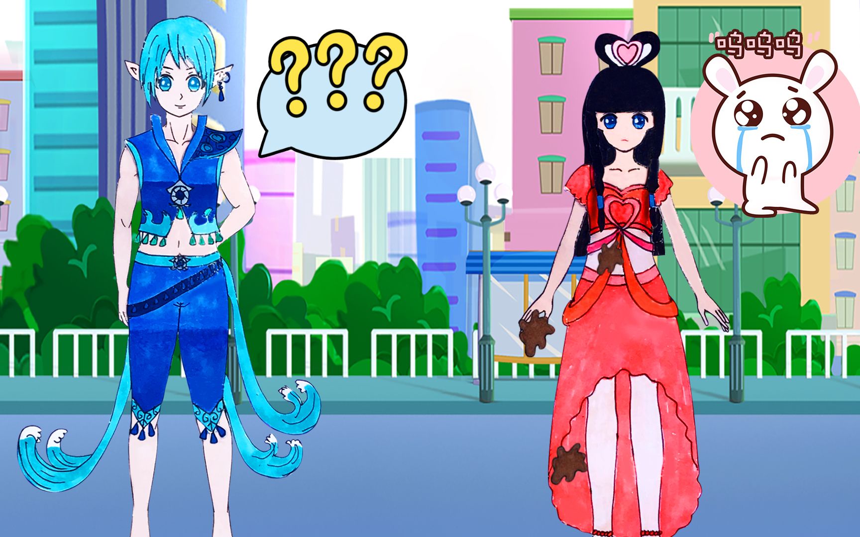 天!叶罗丽王默的衣服好脏呀,水王子能帮她清理干净吗?