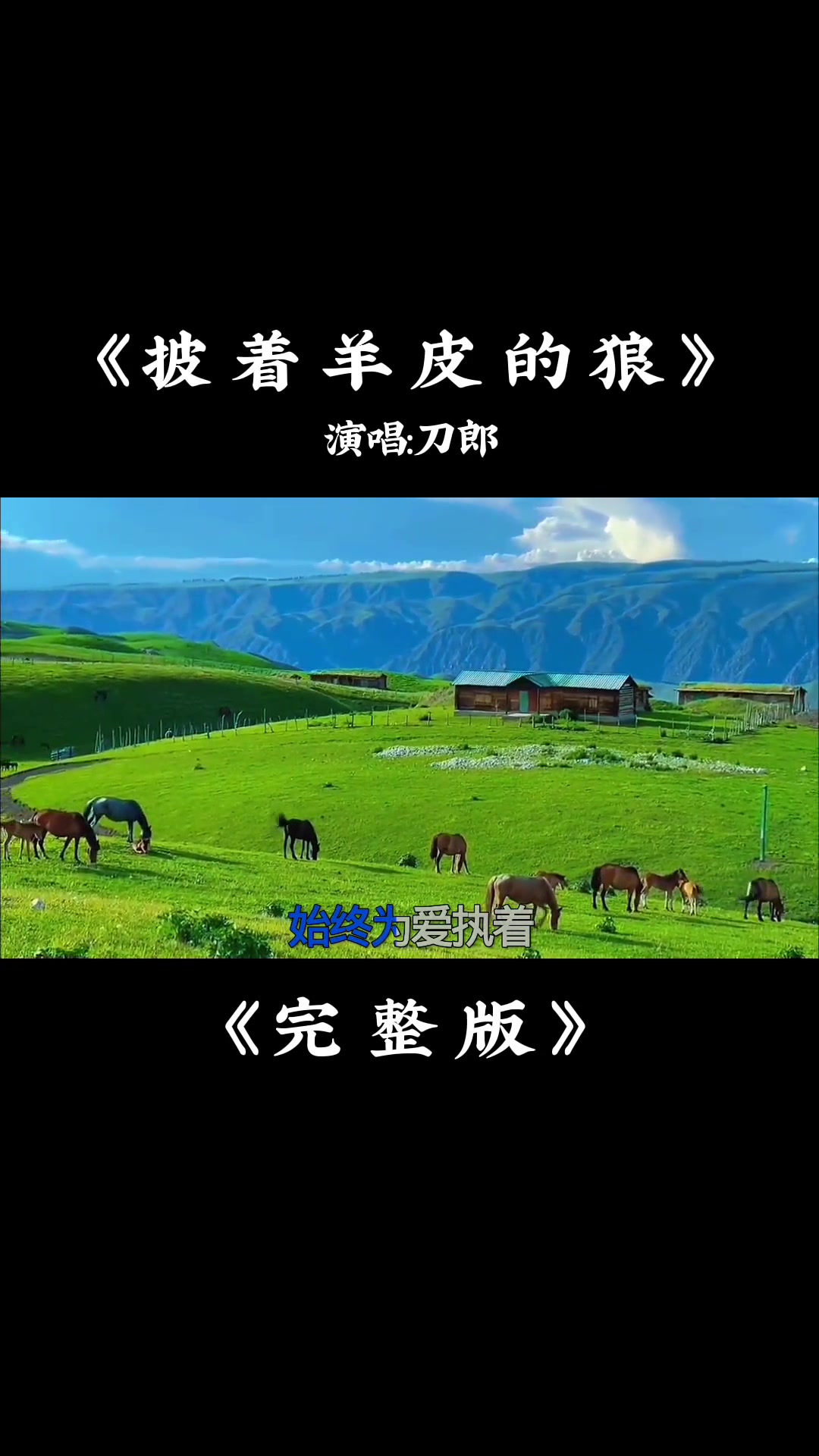 刀郎披着羊皮的狼完整版独特的嗓音听醉了多少人刀郎音乐视频制作