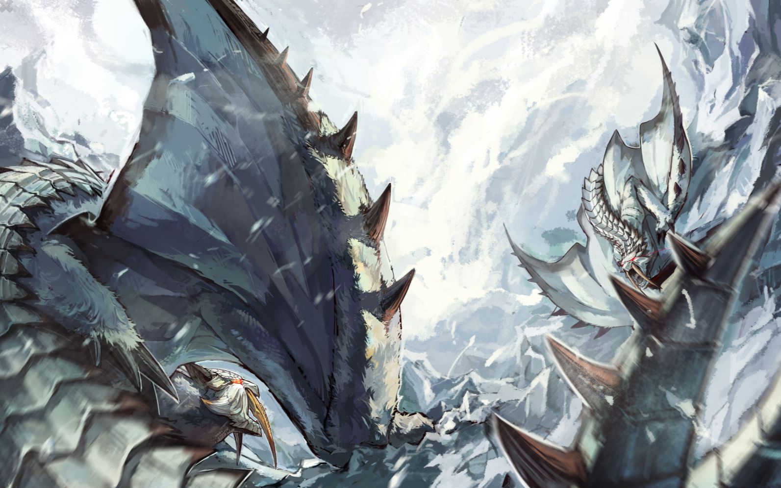 【怪物猎人生态志】雪原的白骑士——冰牙龙(亚种,稀少种)