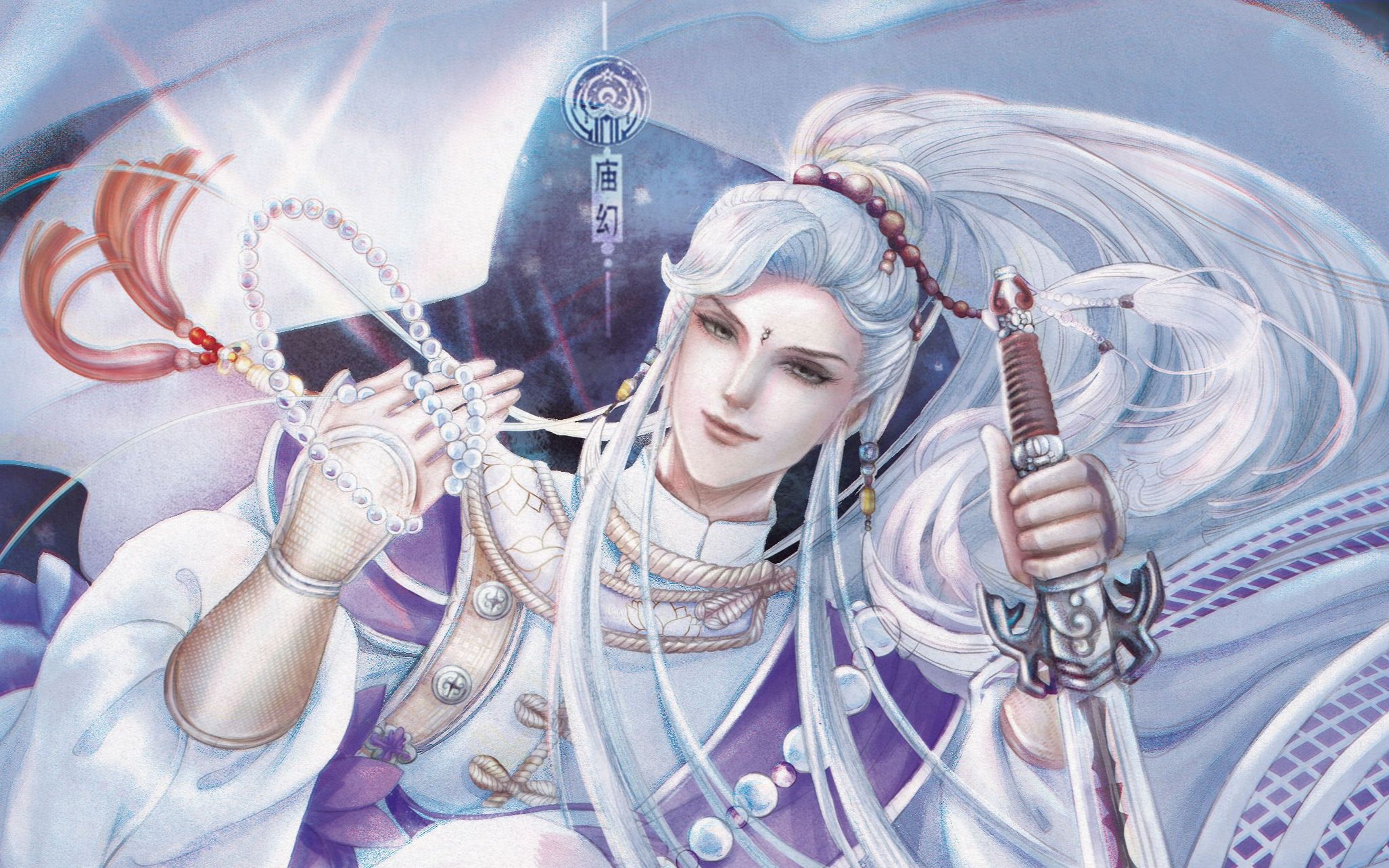 【霹雳布袋戏】清冷外貌古灵精怪小白云-风僧白云剑绘画过程_哔哩哔哩