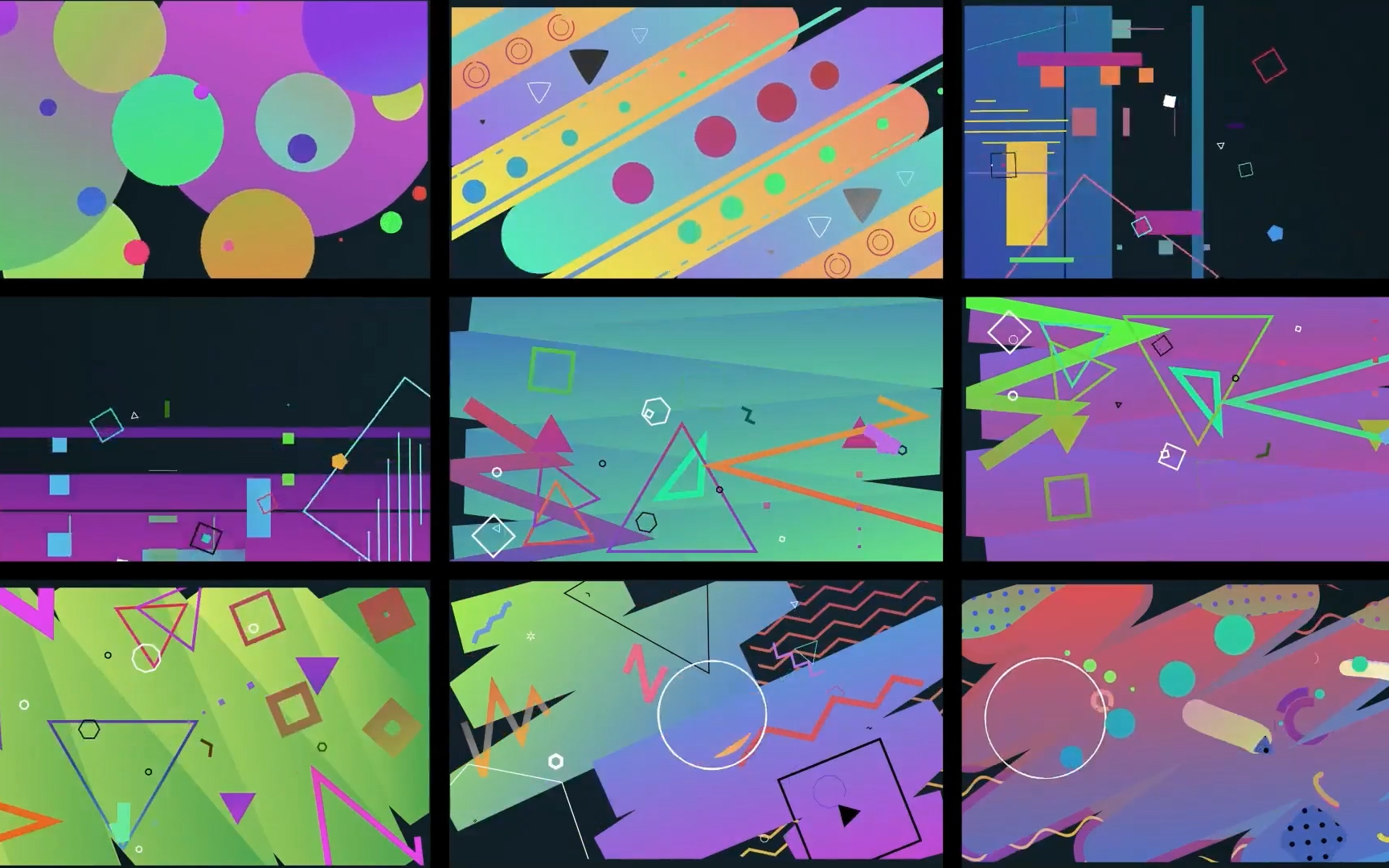 ae模板几何图案转场过渡彩色mg动画转场过渡