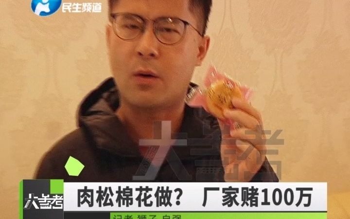 【硬茬狮子上线】厂家拿100万做赌注:这肉松不是棉花做的!家长:我不信!哔哩哔哩bilibili