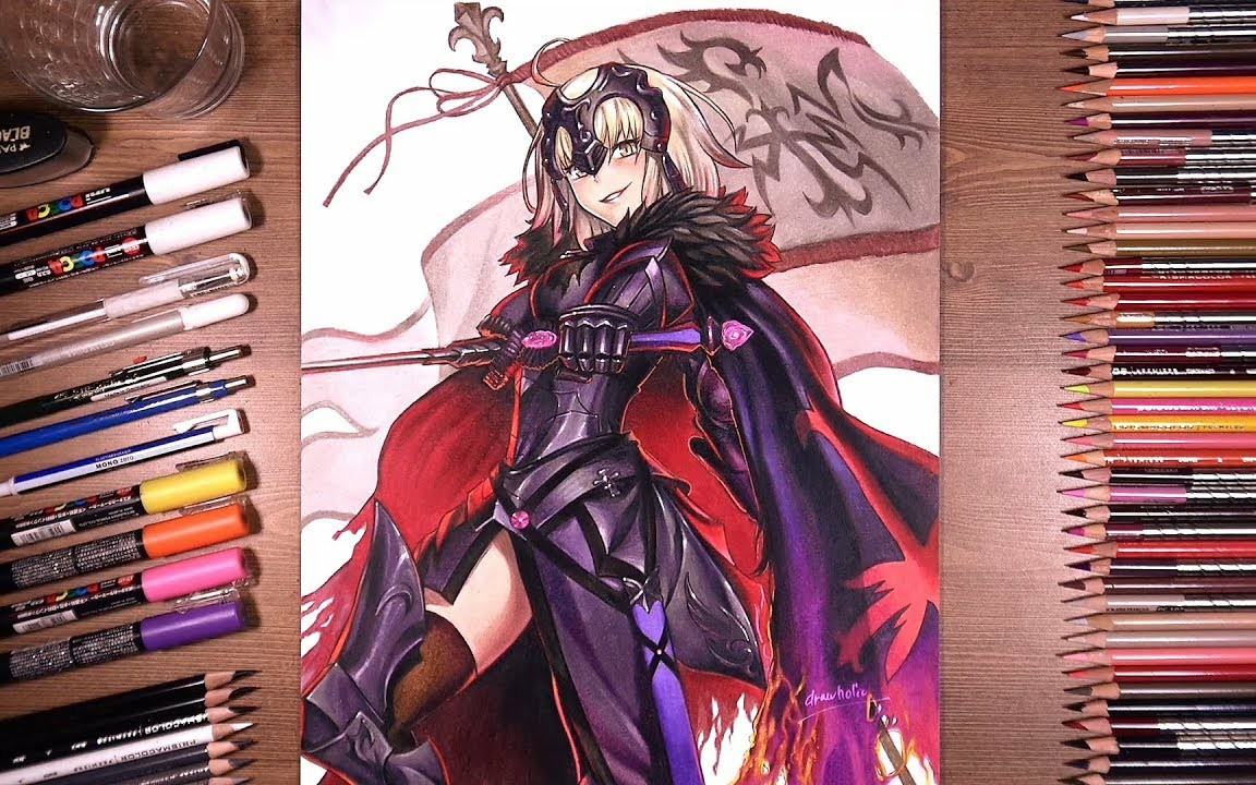 【手绘】不到最后不许说卧槽29 drawholic手绘黑贞德_哔哩哔哩_bili