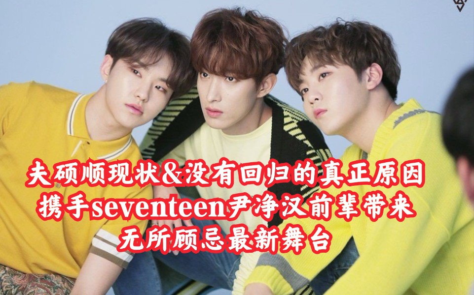 【seventeen】夫硕顺居然是因为这个原因没回归?!夫硕顺现状分享,夫硕顺大哥兼rapper携手seventeen尹净汉前辈带来无所顾忌最新舞台哔哩哔哩bilibili