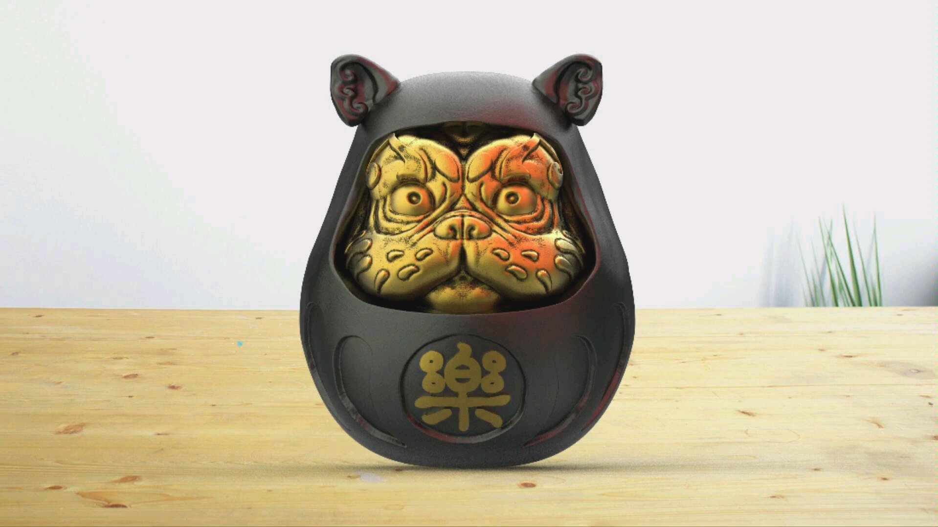 【zbrush练习】用zb做一个达摩蛋.看到网上上的一个原创设计店的产品.觉得很可爱就用zb雕刻了一个.用keyshot做的渲染.哔哩哔哩bilibili