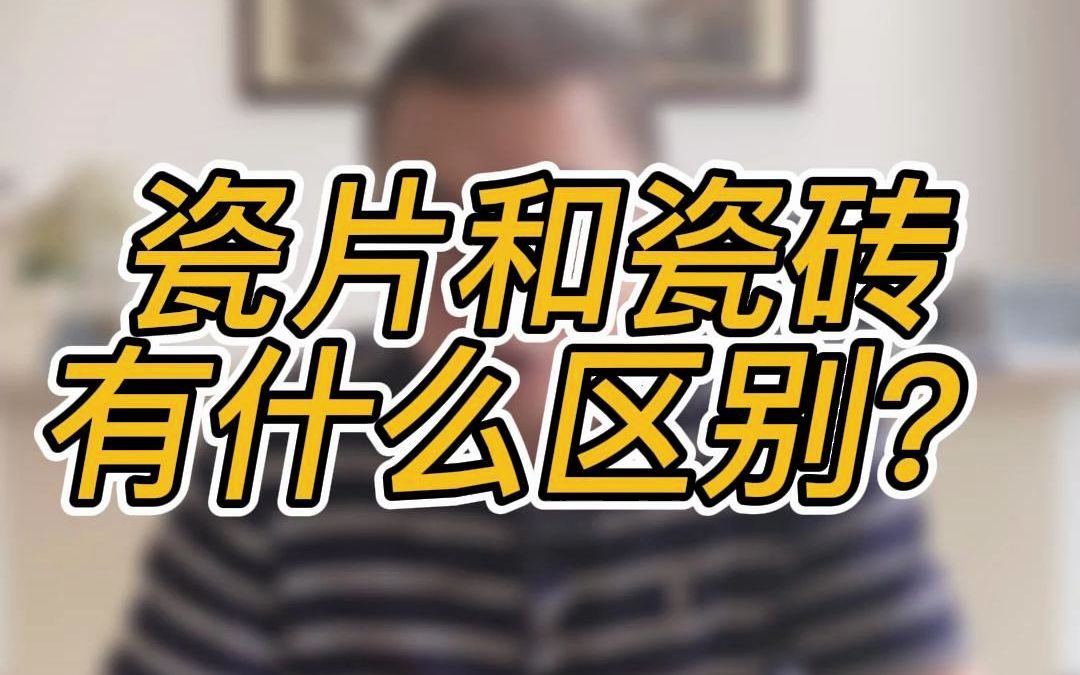 瓷片和瓷砖有什么区别?哔哩哔哩bilibili