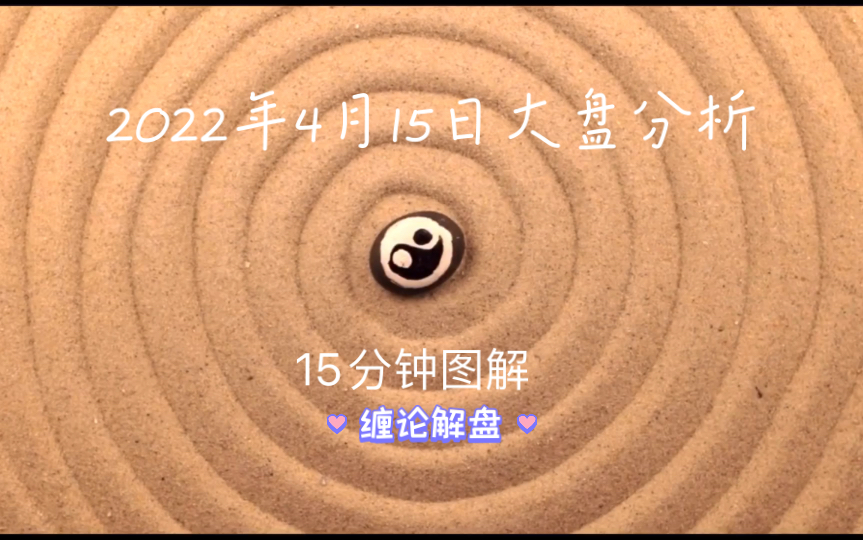 [图]缠论解盘2022年4月15日上证指数分析，大盘天机指数点位大道至简加减法精确计算大盘指数