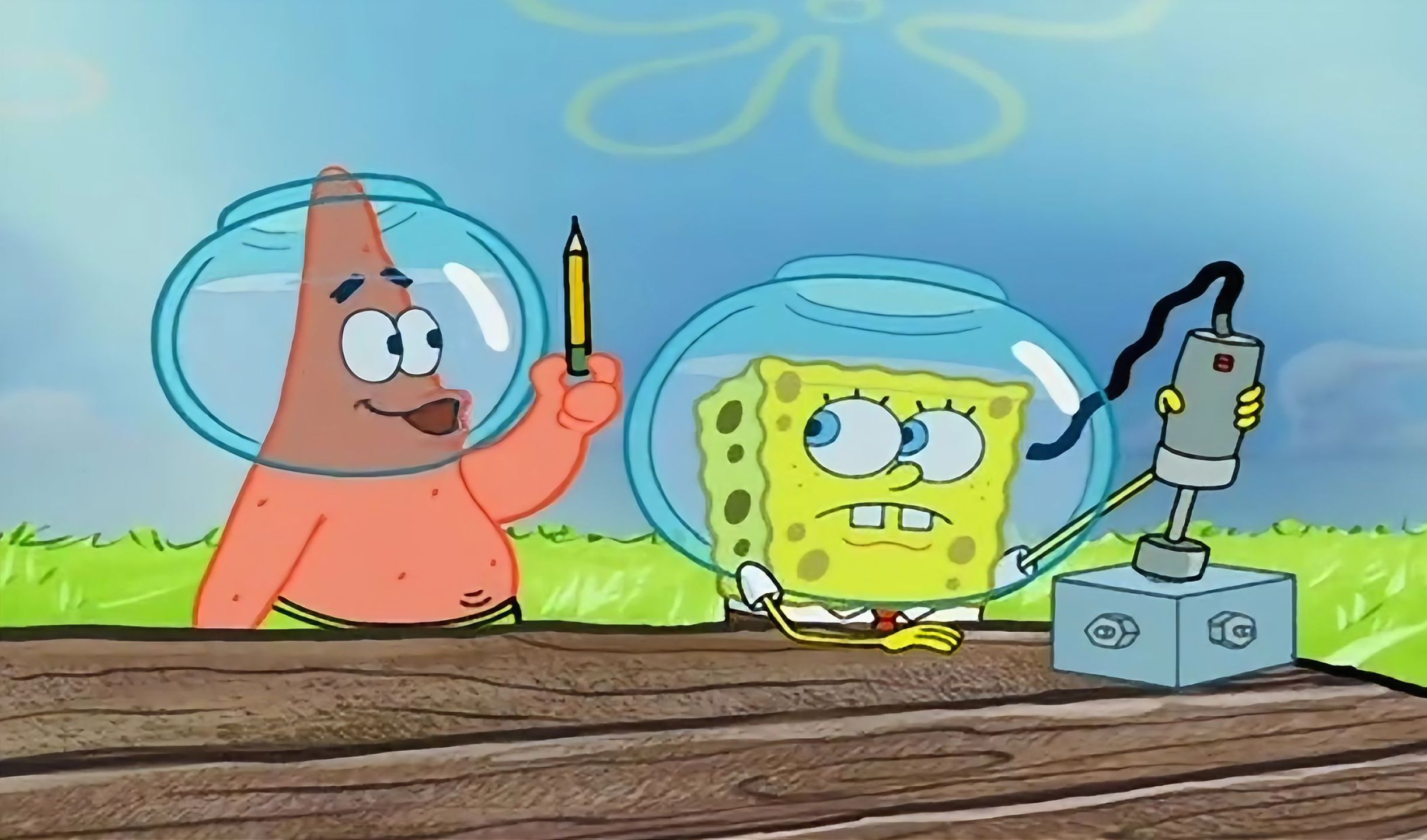 海绵宝宝:珊迪的金主爸爸来视察,派大星研发出"要你命三千"