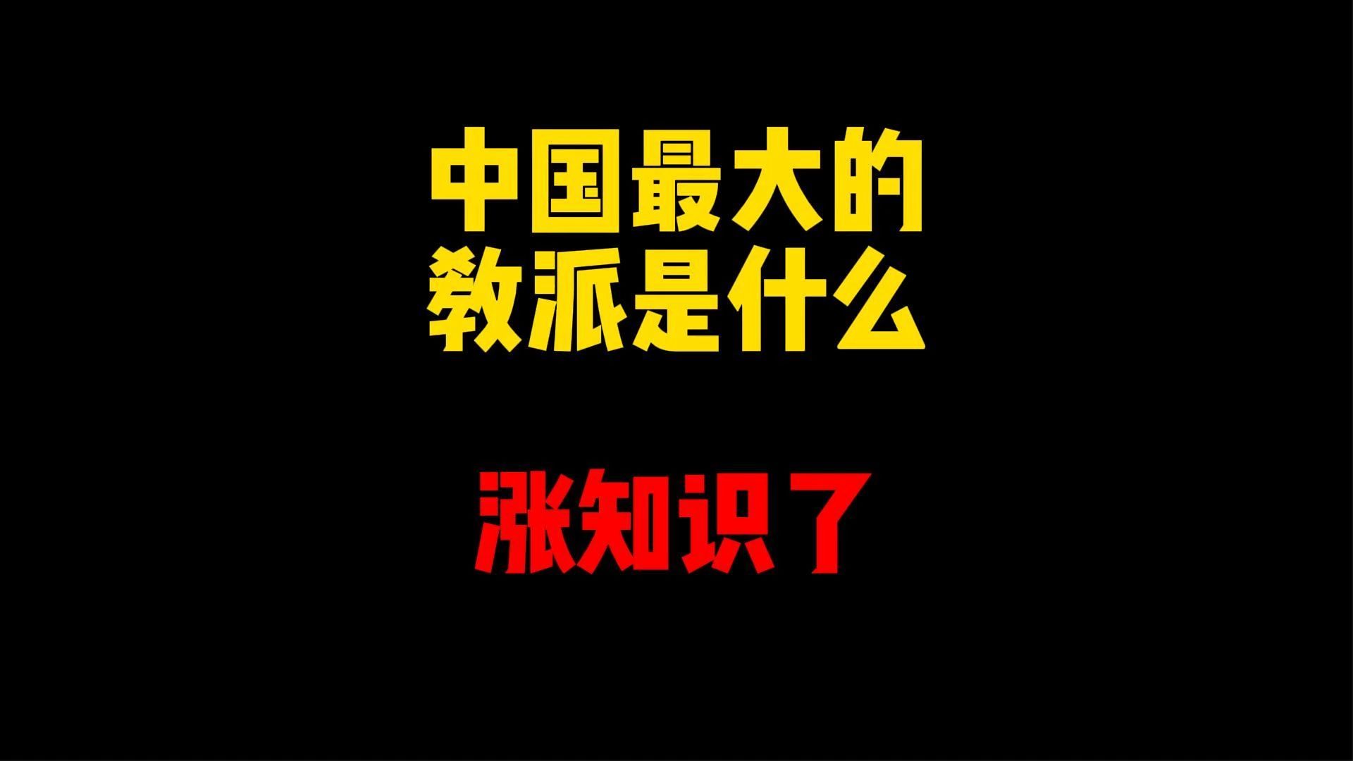 禁止废话:中国最大的教派是什么?涨知识了哔哩哔哩bilibili