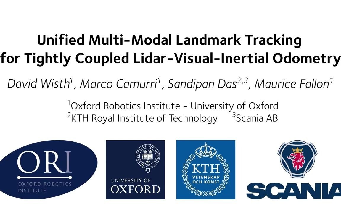 来自牛津大学最新论文,统一的多模态地标跟踪,用于紧密耦合激光雷达视觉惯性里程计哔哩哔哩bilibili