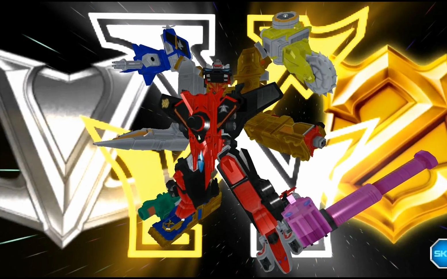 超级战队传奇战争 【巡逻u号&警察x】警察战队&强感凯撒vsx 必杀演示