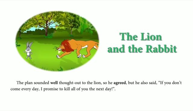 [图]The lion and the rabbit Story sharing故事分享-狮与兔