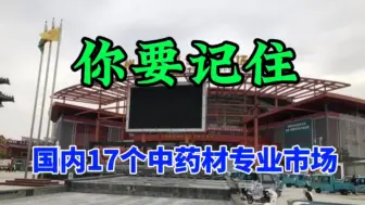 Descargar video: 中国17个大型中药材专业市场，种药材做药材的一定要记住，收藏