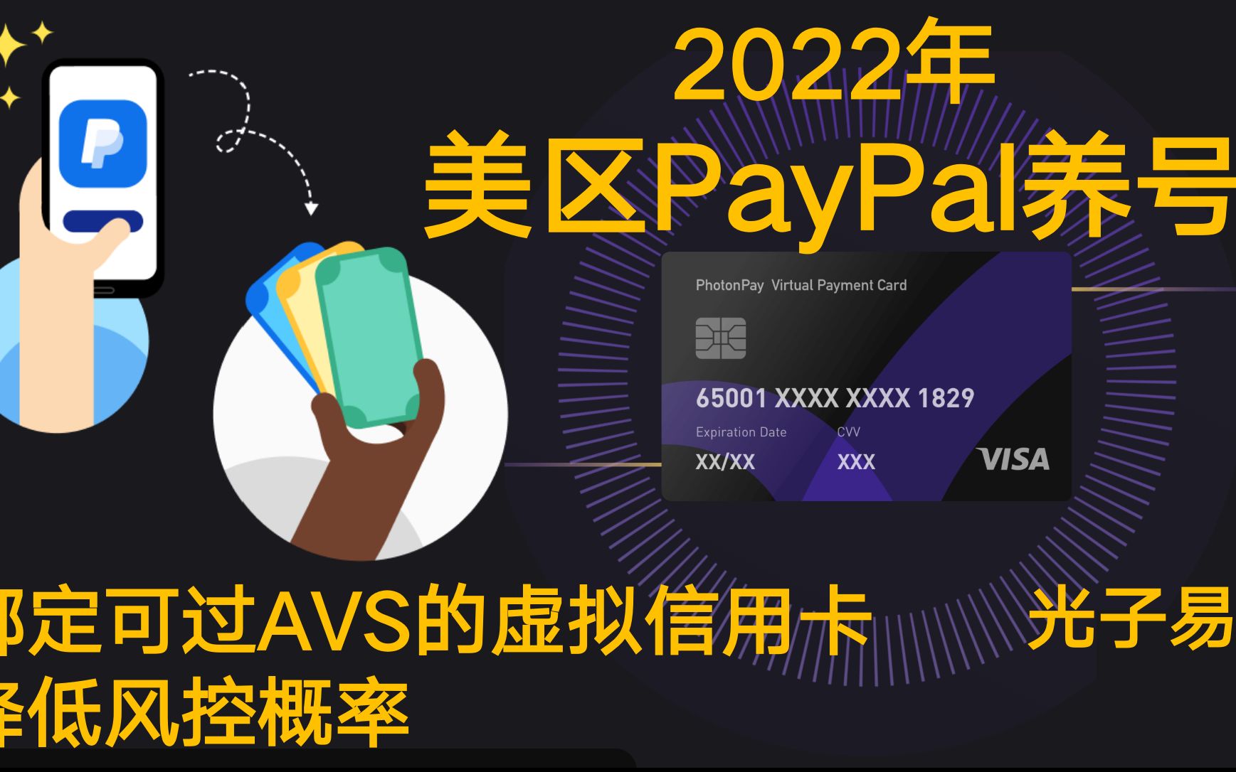 2022年美区PayPal养号攻略 新注册的号绑什么银行卡?可过AVS的虚拟信用卡光子易哔哩哔哩bilibili