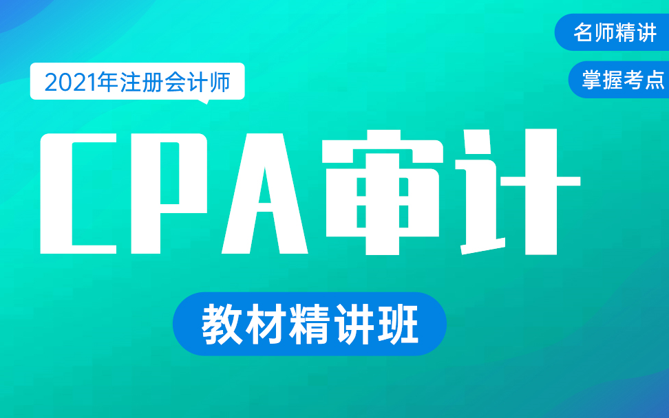 2021注会审计网课|注会审计零基础|注会审计基础精讲哔哩哔哩bilibili