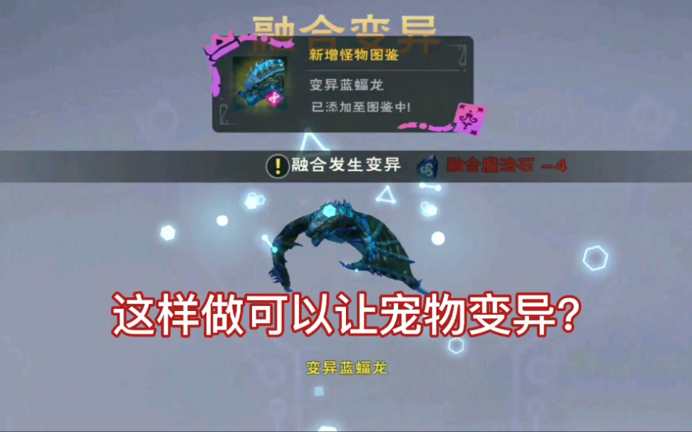 创造与魔法听说这样做可以让宠物变异不信你们自己试试