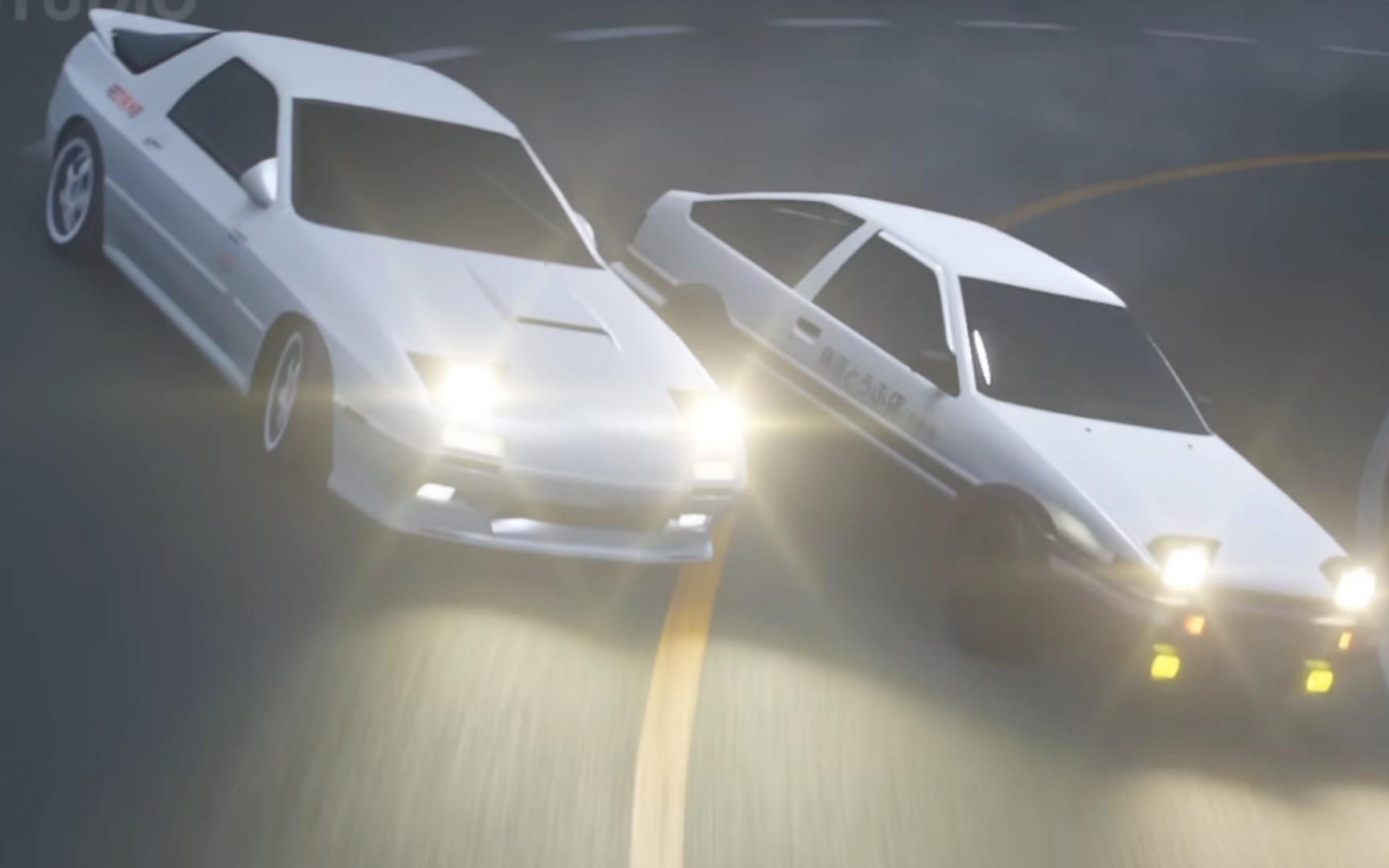 initial d:最终决战!拓海ae86 vs 凉介fc3s [blender动画]