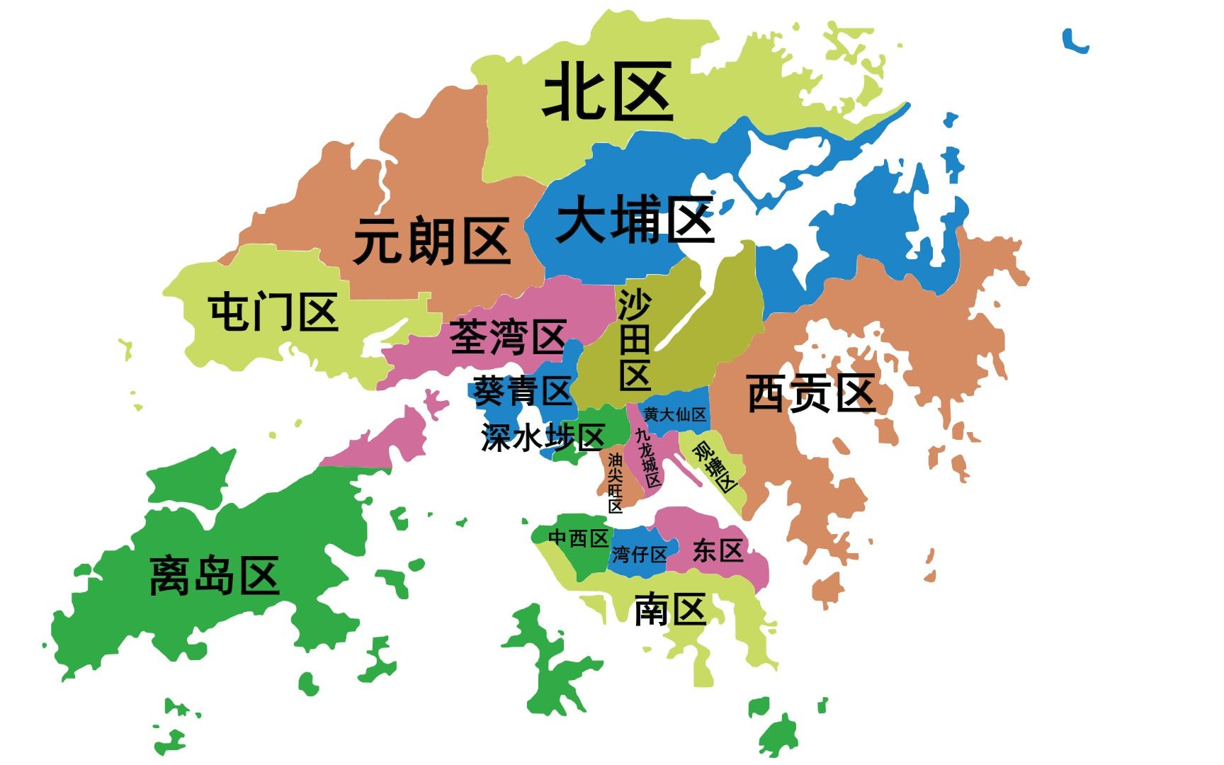 香港元朗区地图图片