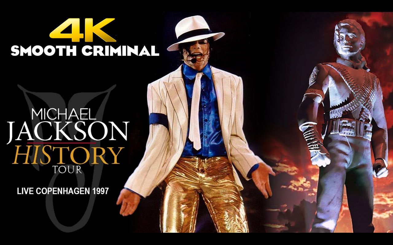 【4k】迈克尔·杰克逊《smooth criminal》1997年哥本哈根演唱会现场