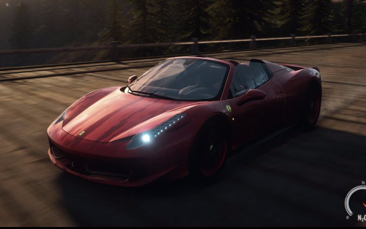 极品飞车18 红色法拉利458 ferrari 458 spider 法家的经典超跑敞篷版