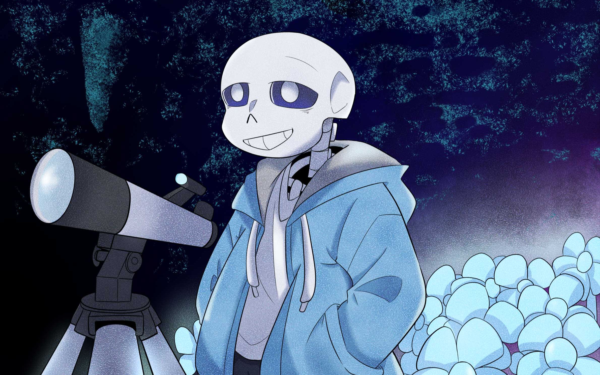 【绘画过程】"地面上的星星长什么样呢?"【sans】