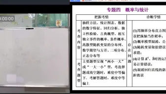 二轮复习：专题四  概率与统计（第一次课）
