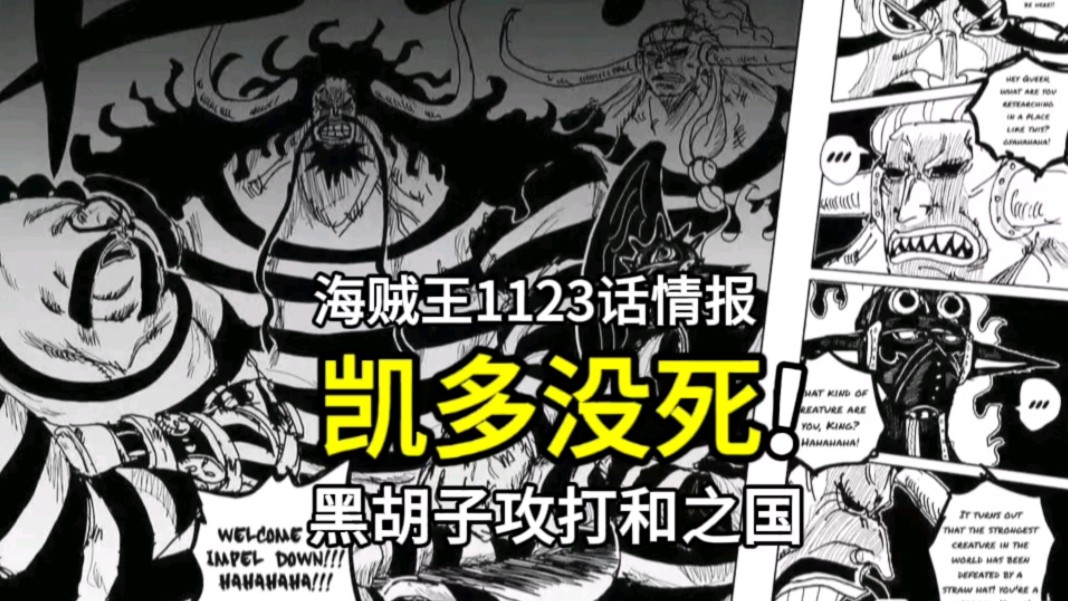 海贼王1123话情报:炸裂,凯多和大妈没死,黑胡子攻打和之国