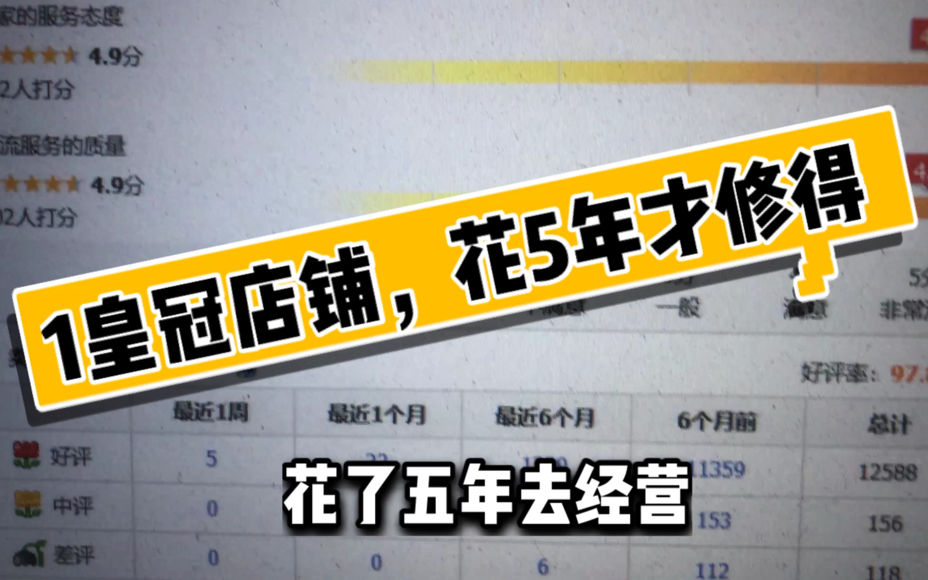 花5年时间,淘宝小卖家才“修炼”成1皇冠店铺,好评数1.1万多个,失败吗?哔哩哔哩bilibili