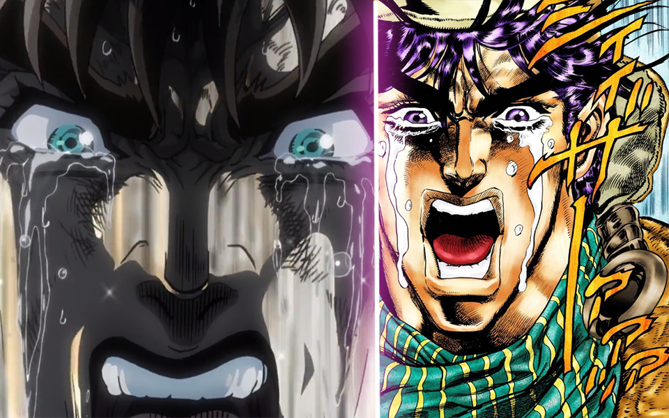 13部jojo的奇妙冒险的20个名场面的动画漫画对比